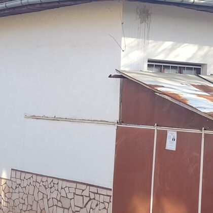 ул. "Първа", 59, съседско яйце краси западната фасада над гаража, от 2016 г насам