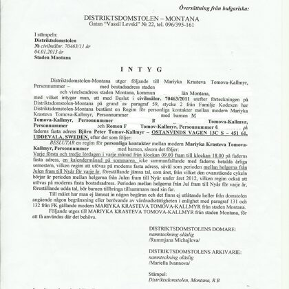 Peter följde ALDRIG upp sitt EGET "Umgängesschema" - ett brott vilket bara det i sig ger h