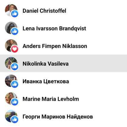 Folk som like-ad Peters familjebild på FB 2022