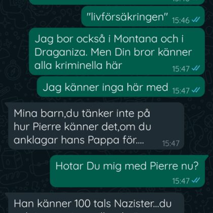 Thomas Kallmyr hotar mig med sin sons kontaktnät med 100-tals nynazister i Uddevalla. I si