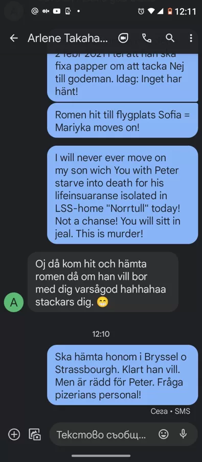 SMS-chatt med Arlene Takahashi den 19 febr 2022