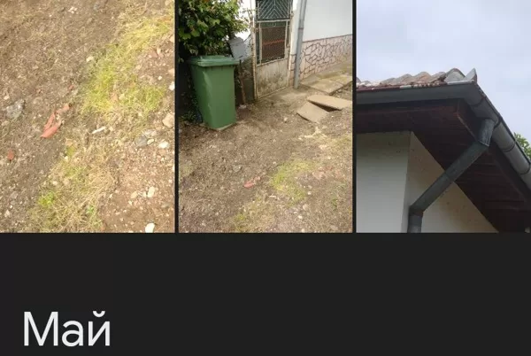 След 1 мес престой в града заварвам бутната цигла капак-от бърдото, куп лайна на пътеката 
